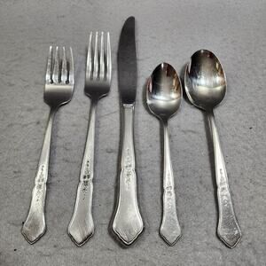 Oneida ASHMORE Stainless Burnished Handles Glossy Place Settings For Four  20pcs